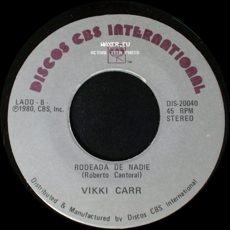Vikki Carr - Disculpame / Rodeada De Nadie side B