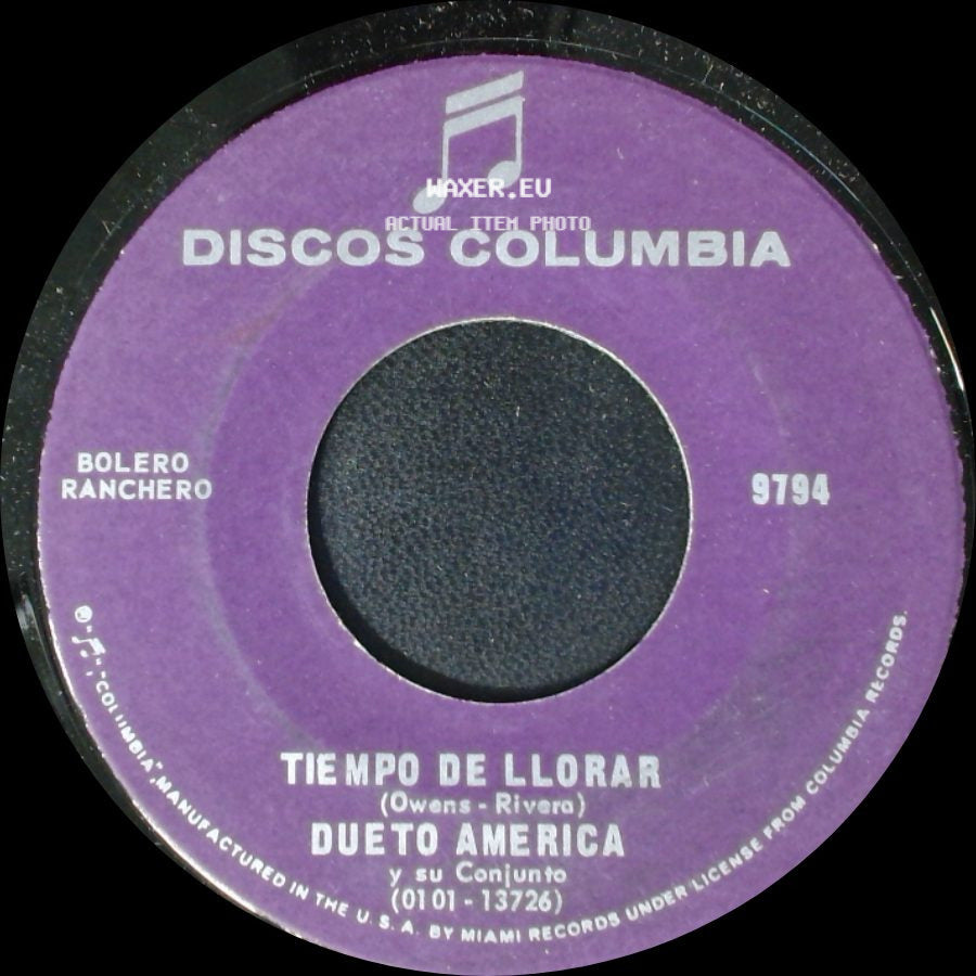 Dueto America / Dueto America Y Su Conjunto - Que Ingrata Es La Vida / Tiempo De Llorar side B