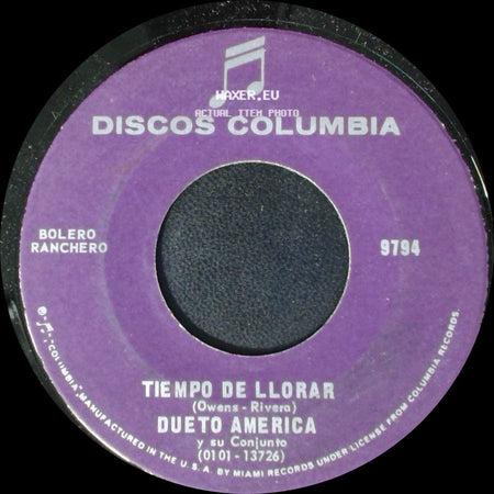 Dueto America / Dueto America Y Su Conjunto - Que Ingrata Es La Vida / Tiempo De Llorar side B