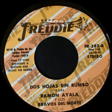 Ramon Ayala Y Los Bravos Del Norte - Ensañame A Olvidar / Dos Hojas Sin Rumbo side B