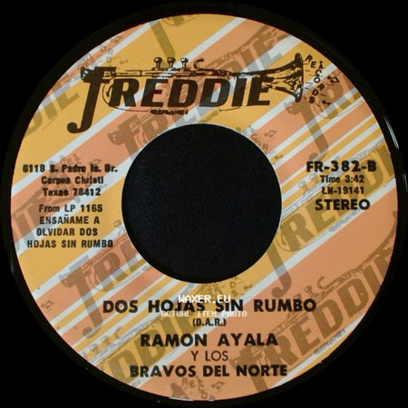 Ramon Ayala Y Los Bravos Del Norte - Ensáname A Olvidar / Dos Hojas Sin Rumbo side B