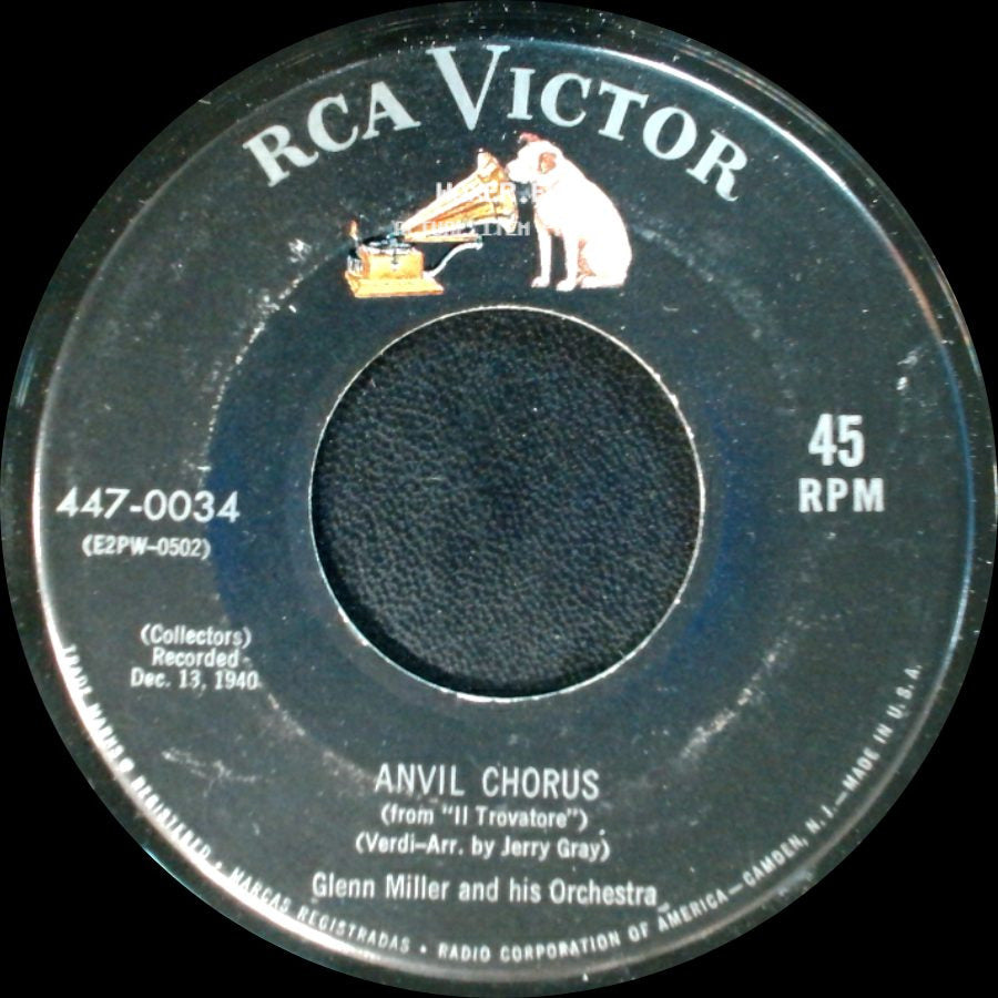Glenn Miller And His Orchestra - Anvil Chorus / By The Waters Of Minnetonka side A