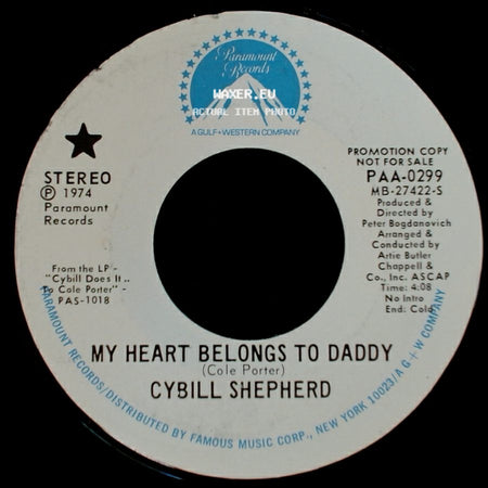 Cybill Shepherd - My Heart Belongs To Daddy / Anything Goes side A