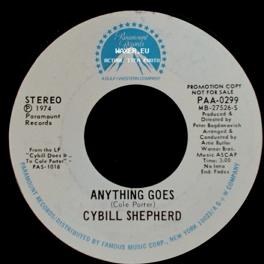 Cybill Shepherd - Anything Goes / Unknown Title B side A