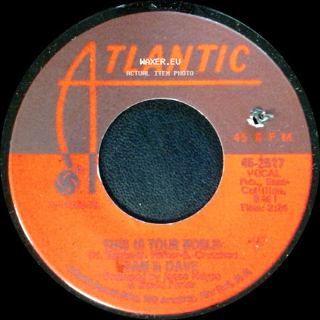 Sam & Dave - This Is Your World / You Don't Know What You Mean To Me side A