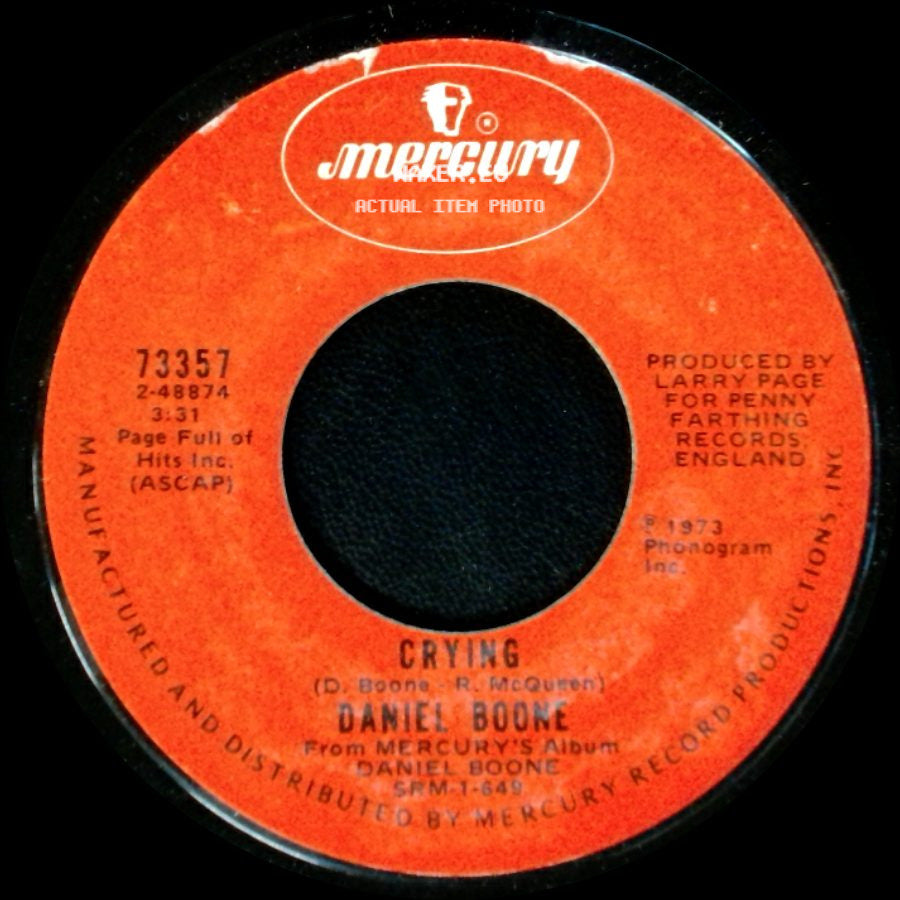 Daniel Boone - Crying / Sunshine Lover side A