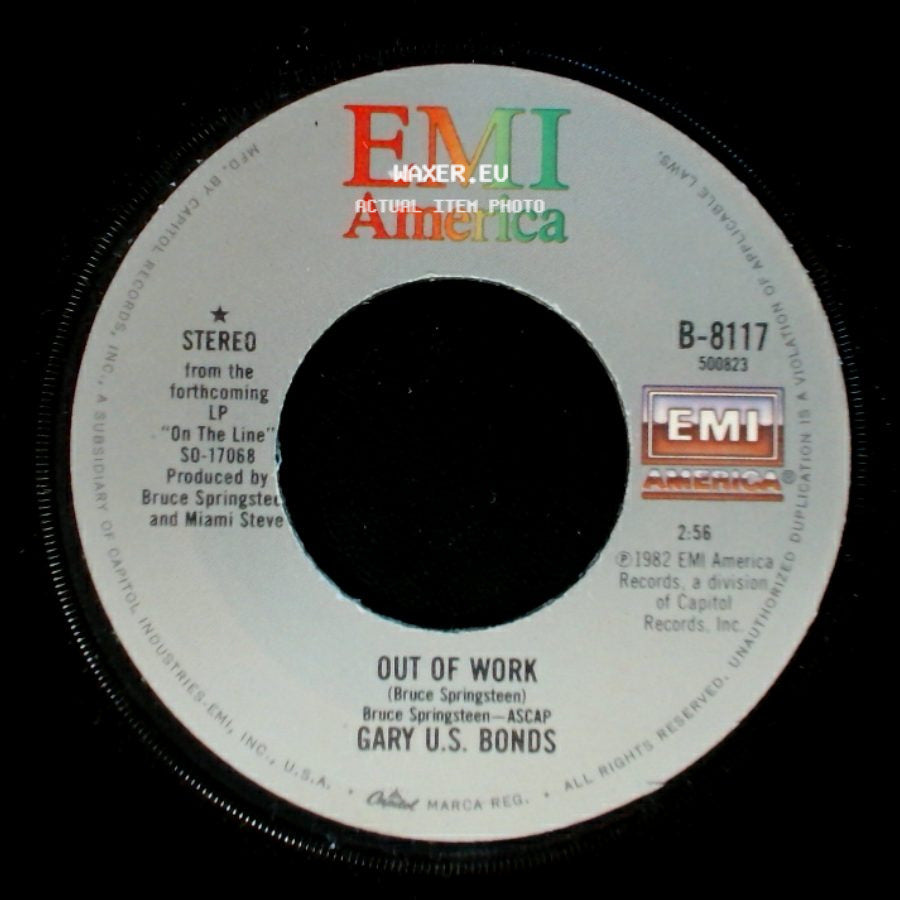 Gary U.S. Bonds - Out Of Work / Bring Her Back side A