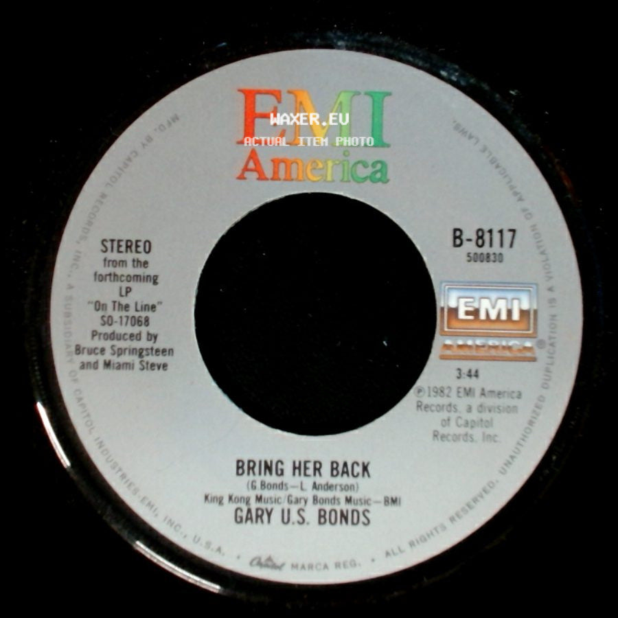 Gary U.S. Bonds - Bring Her Back / Out Of Work side A