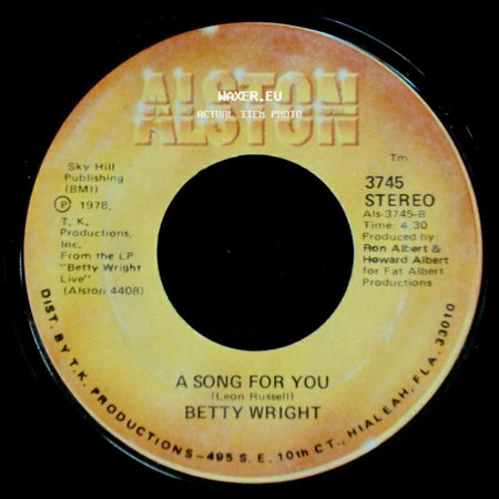 Betty Wright - A Song For You / Lovin' Is Really My Game side A