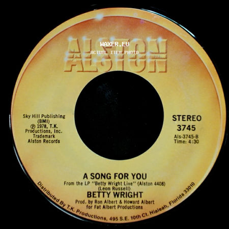 Betty Wright - Lovin' Is Really My Game / A Song For You side B