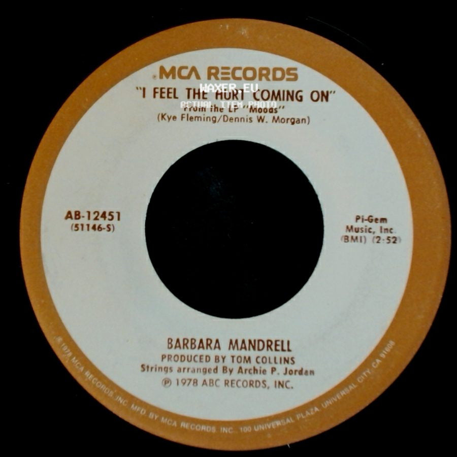 Barbara Mandrell - (If Loving You Is Wrong) I Don't Want To Be Right / I Feel The Hurt Coming On side B
