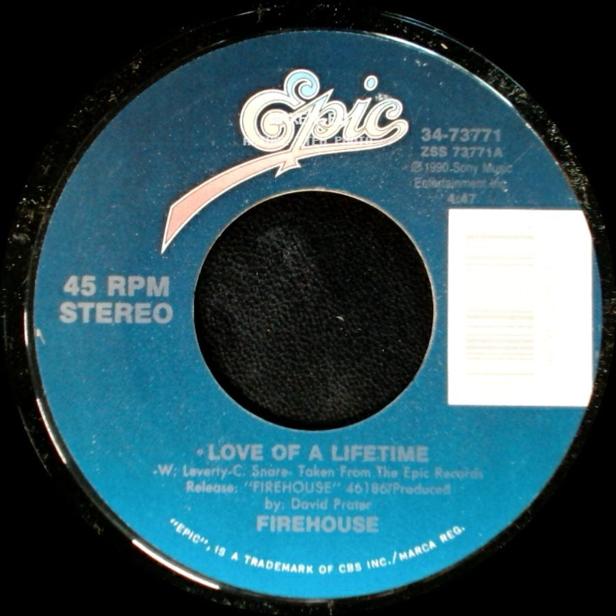 Firehouse - Don't Treat Me Bad / Love Of A Lifetime side B