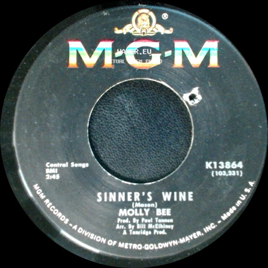Molly Bee - Sinner's Wine / Fresh Out Of Tryin' side A