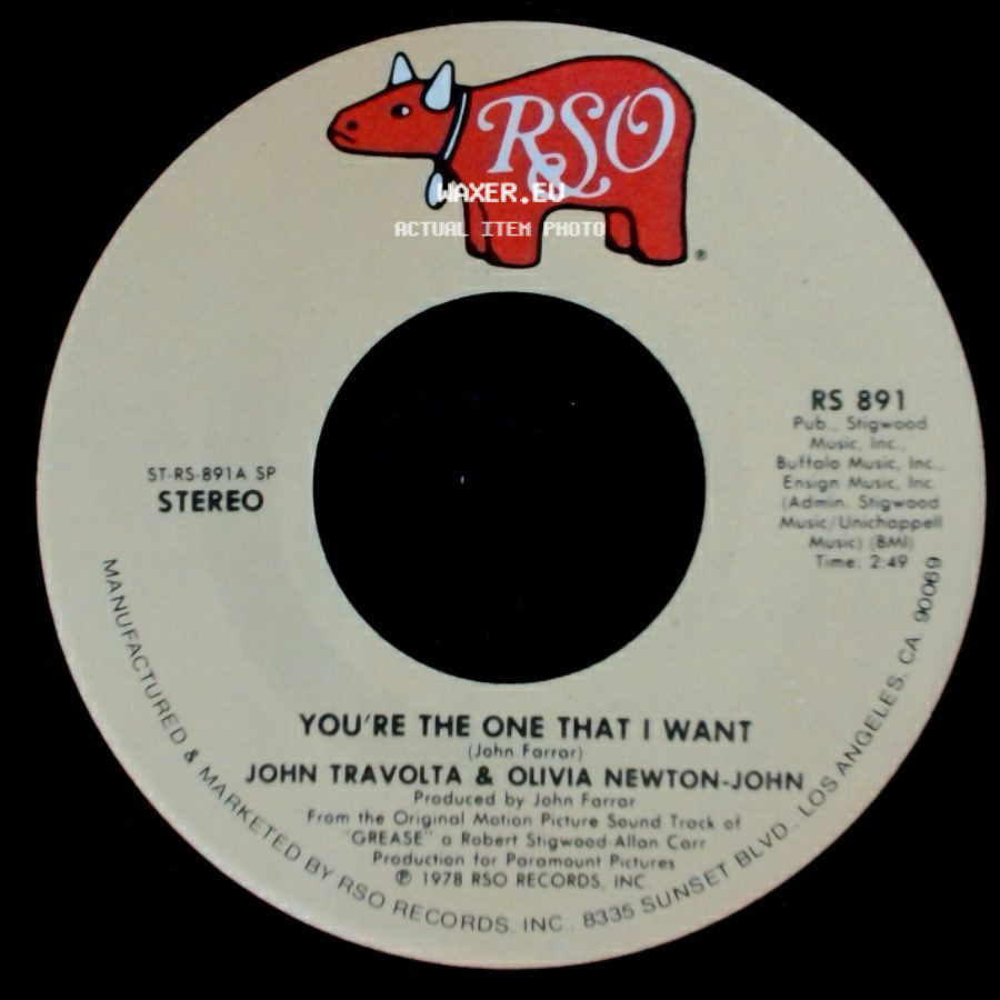 John Travolta & Olivia Newton-John - You're The One That I Want / Alone At A Drive-In Movie side A
