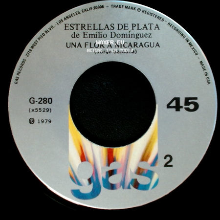 Estrellas De Plata De Emilio Domínguez / Emilio Domínguez - Nicaragua Libre / Estrellas De Plata / Una Flor A Nicaragua side B