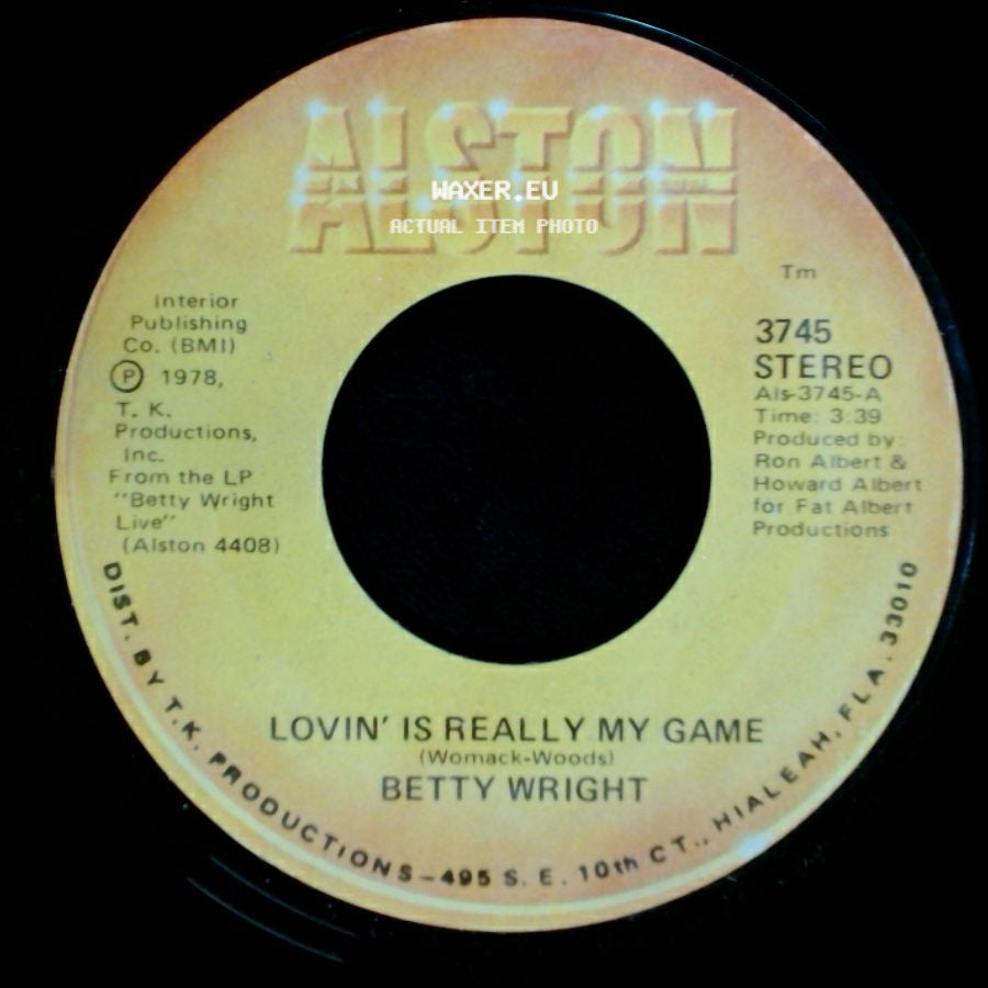 Betty Wright - A Song For You / Lovin' Is Really My Game side B