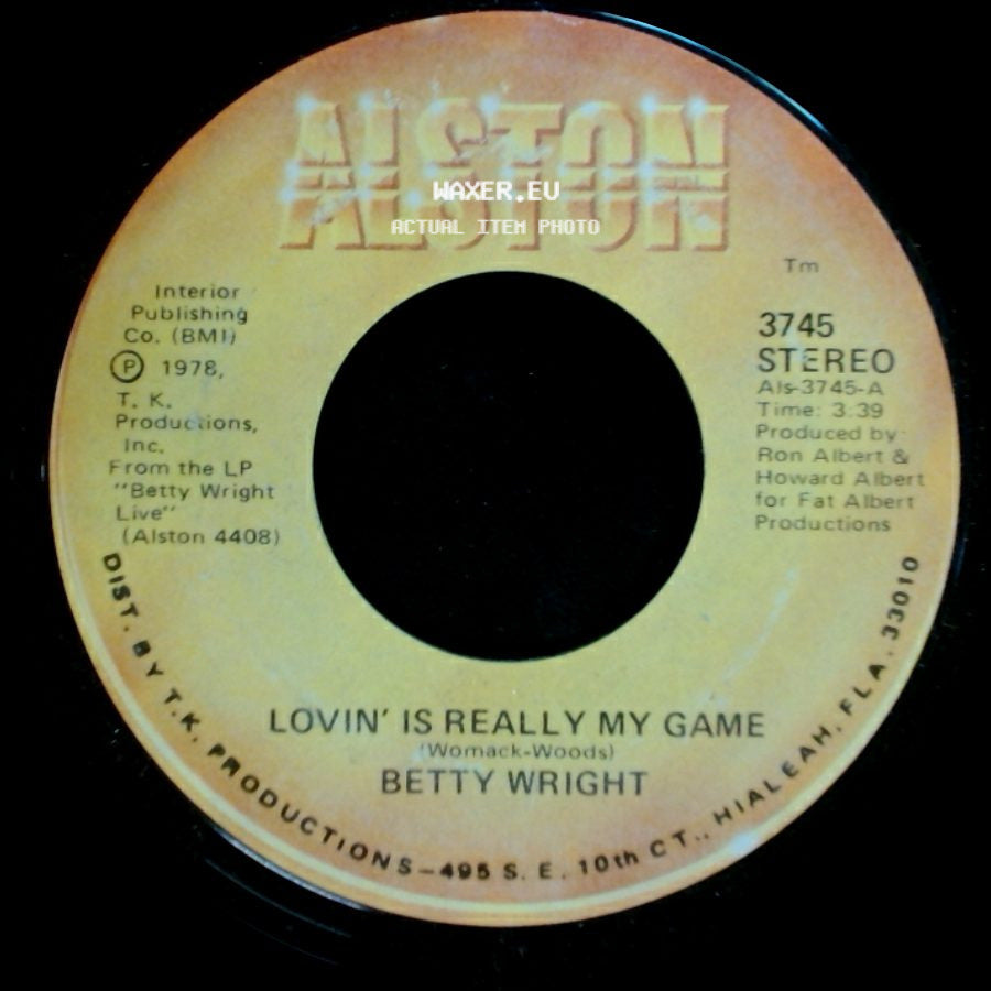 Betty Wright - A Song For You / Lovin' Is Really My Game side B