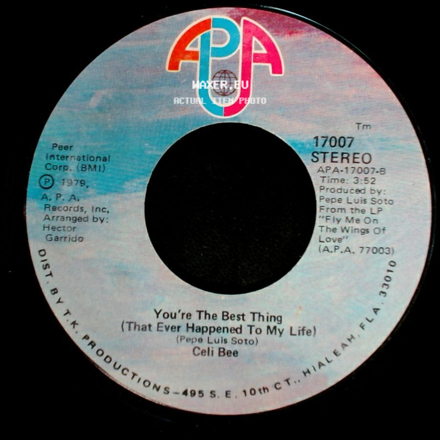 Celi Bee - Fly Me On The Wings Of Love / You're The Best Thing (That Ever Happened To My Life) side B