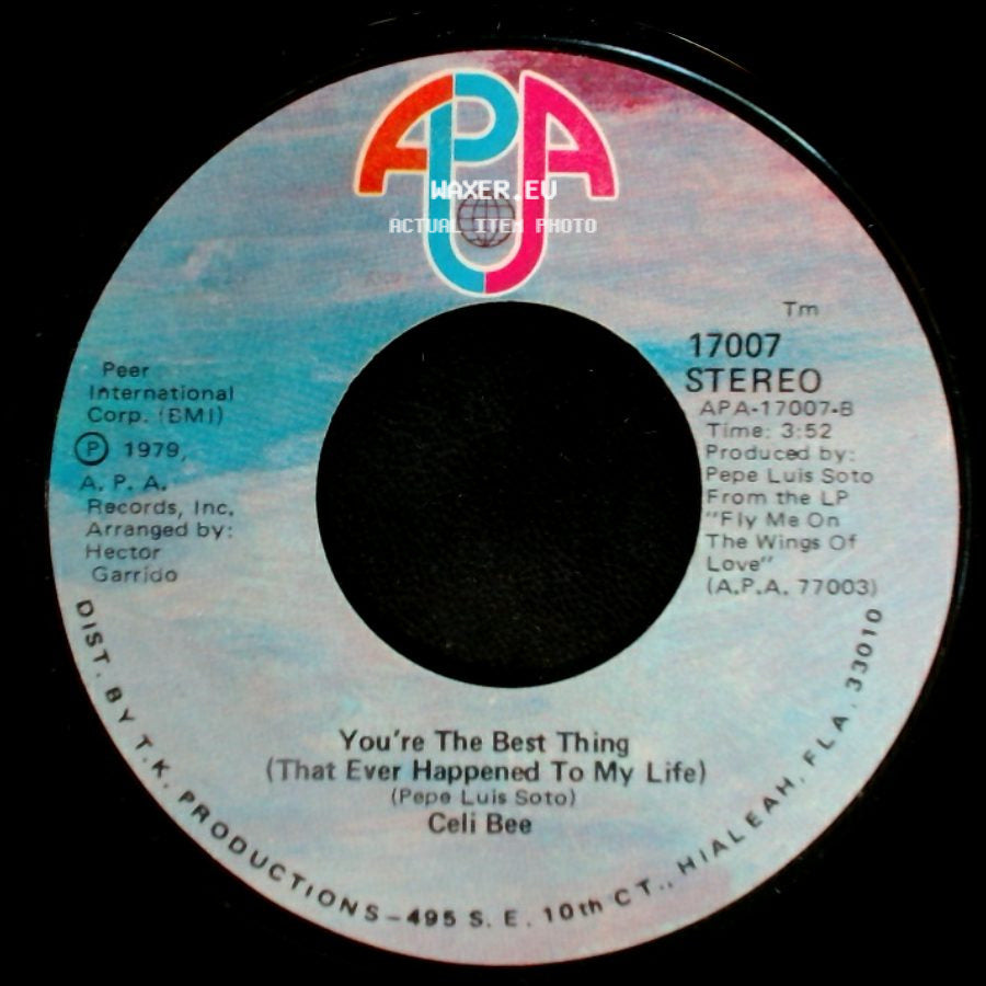Celi Bee - You're The Best Thing (That Ever Happened To My Life) / Fly Me On The Wings Of Love side A