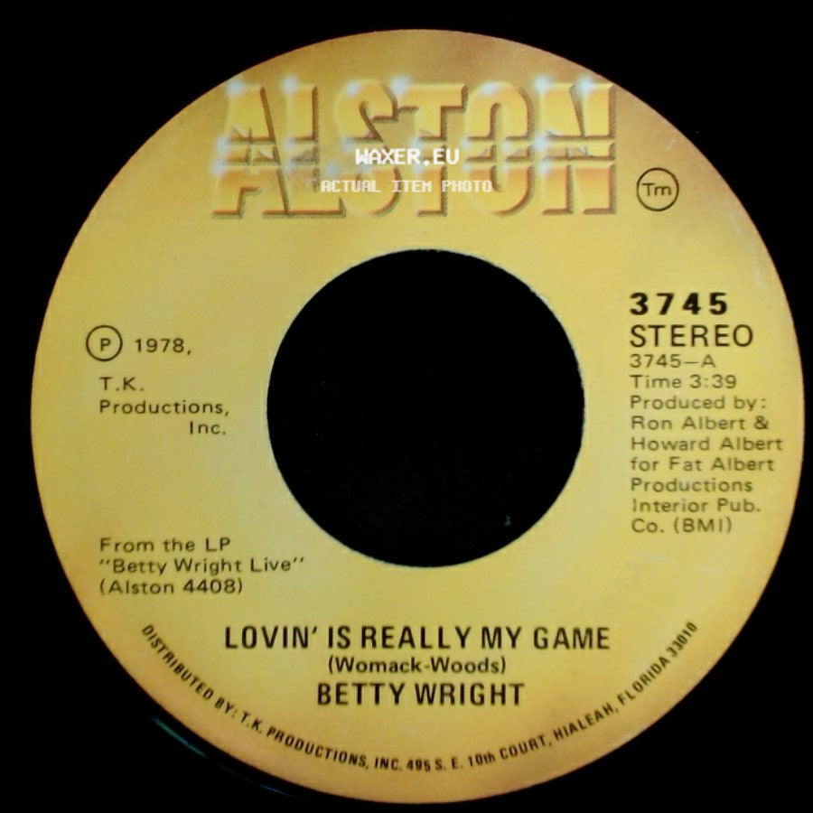 Betty Wright - A Song For You / Lovin' Is Really My Game side B