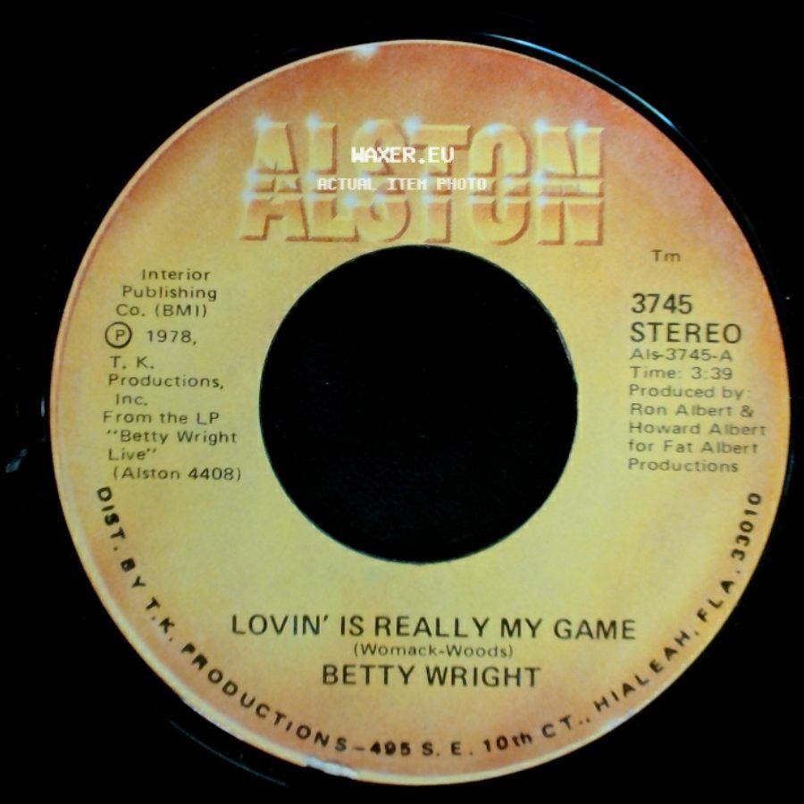 Betty Wright - A Song For You / Lovin' Is Really My Game side B