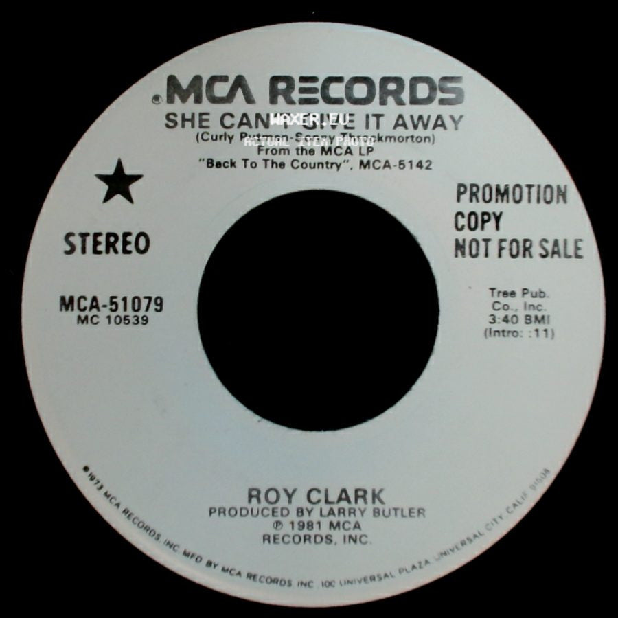 Roy Clark - She Can't Give It Away / She Can't Give It Away side B