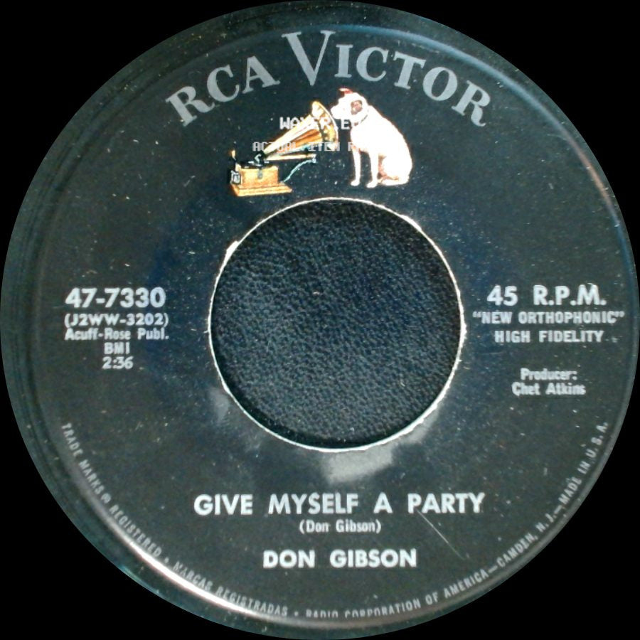 Don Gibson - Give Myself A Party / Look Who's Blue side A