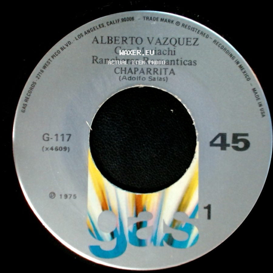 Alberto Vazquez Con Mariachi Rancheras Romanticas / Alberto Vazquez - Me Haces Falta / Con Mariachi Rancheras Romanticas Chaparrita (Adolfo Salas) side B