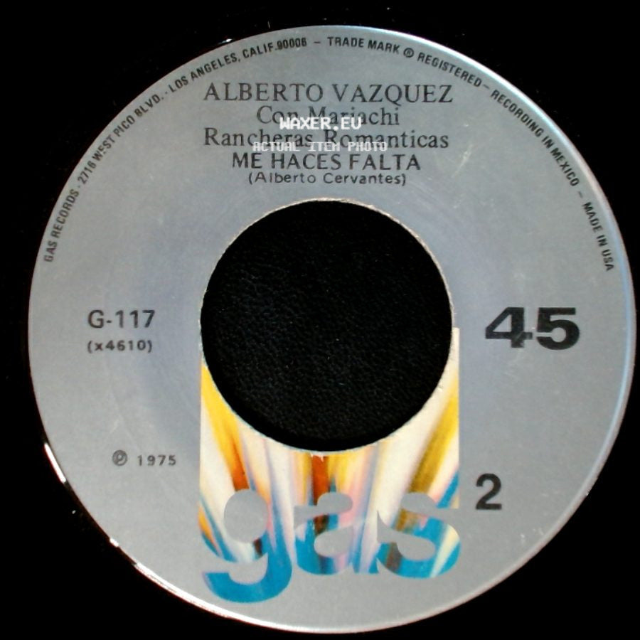 Alberto Vazquez - Rancheras Romanticas Chaparrita / Me Haces Falta side B