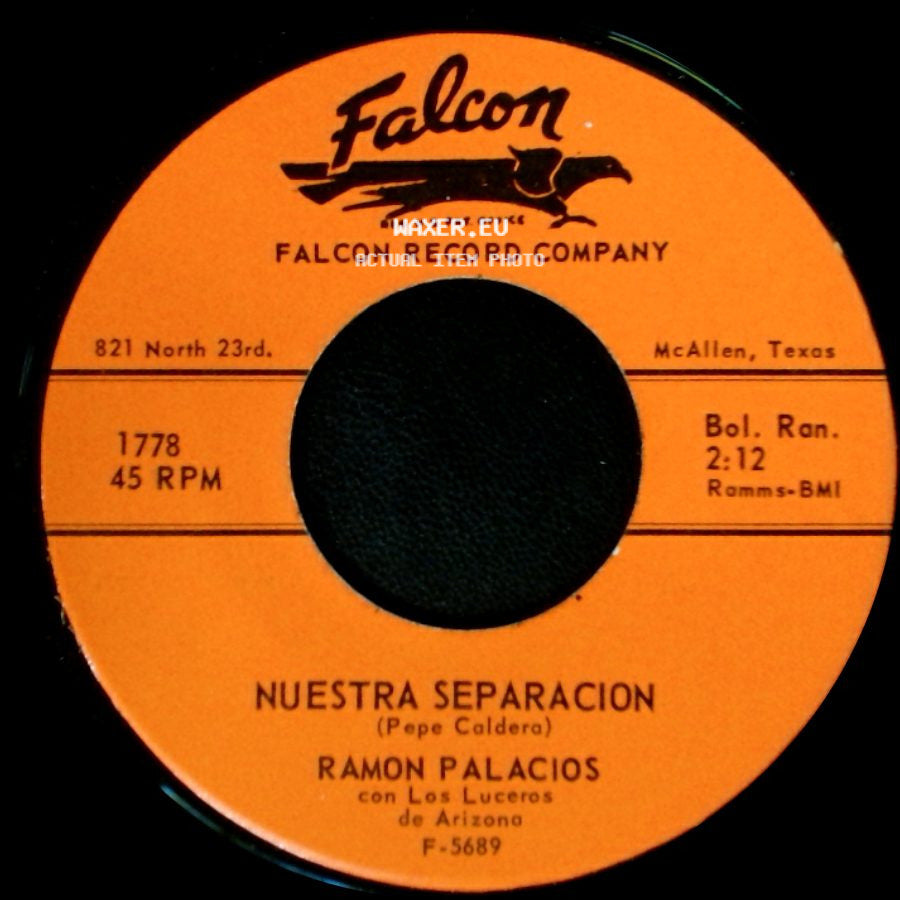 Ramon Palacios Con Los Luceros De Arizona - Nuestra Separacion / Solo Dios side A