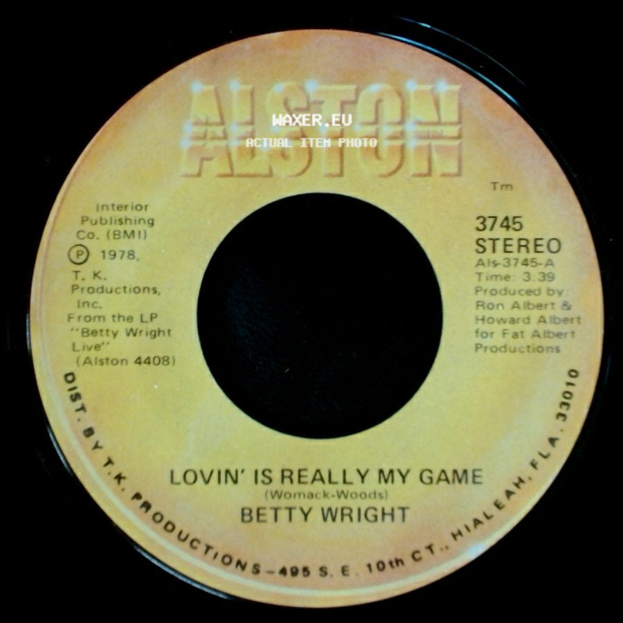 Betty Wright - A Song For You / Lovin' Is Really My Game side B