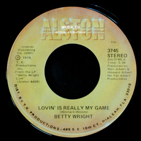 Betty Wright - A Song For You / Lovin' Is Really My Game side B