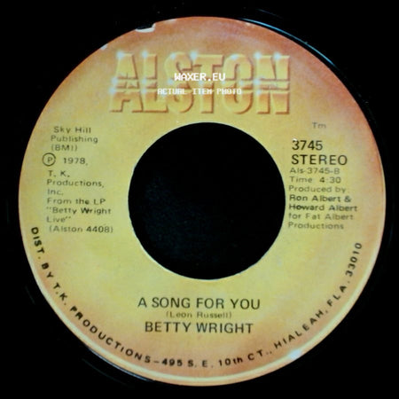Betty Wright - Lovin' Is Really My Game / A Song For You side B