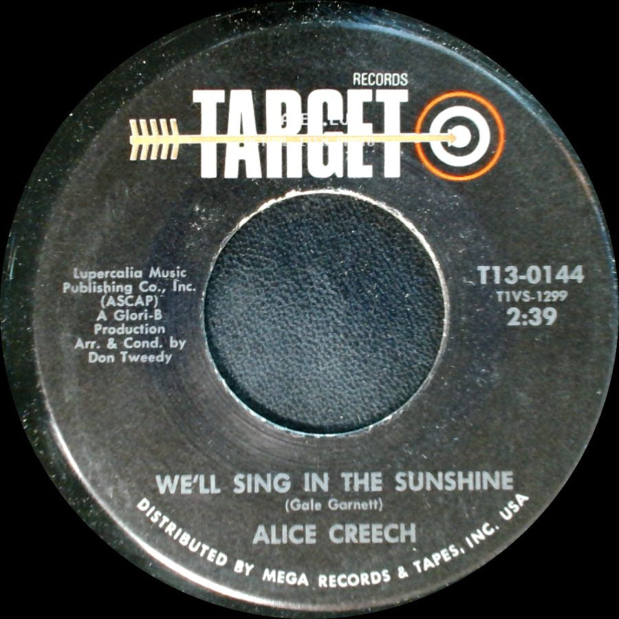 Alice Creech - I Used To Cry Over You / We'll Sing In The Sunshine side B
