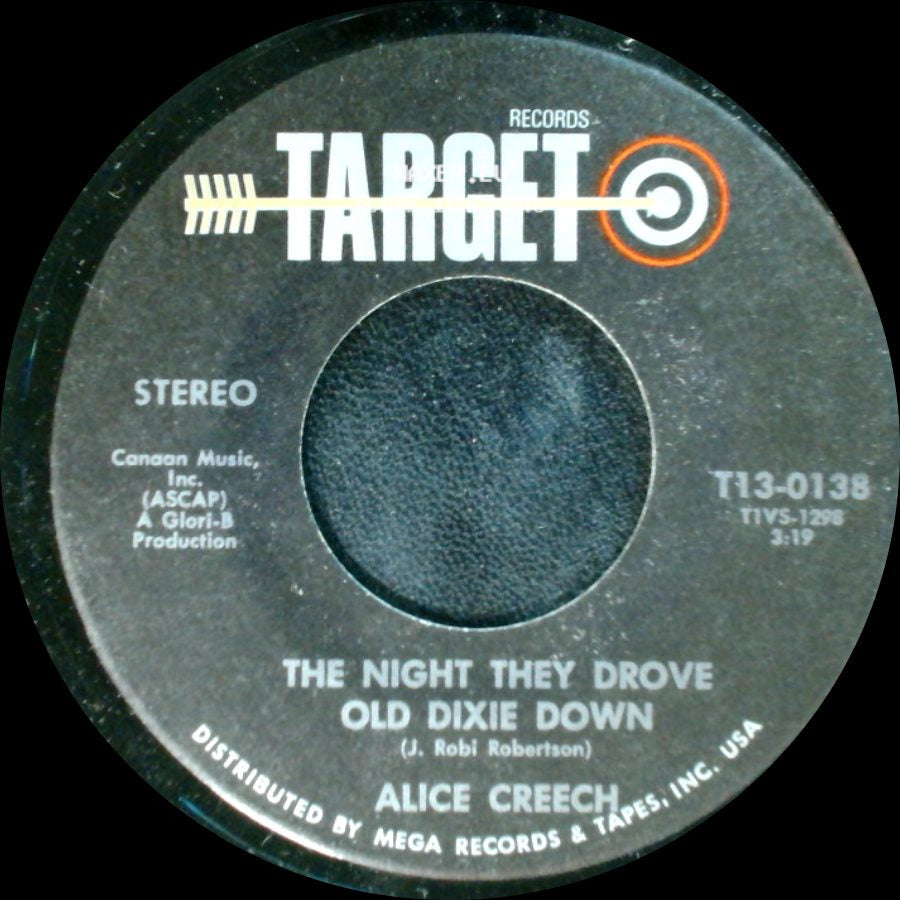 Alice Creech - When I'm Not With You (I'm Alone) / The Night They Drove Old Dixie Down side B