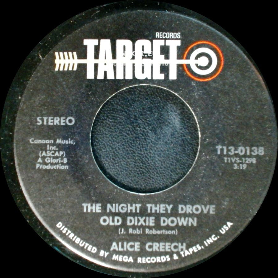 Alice Creech - When I'm Not With You (I'm Alone) / The Night They Drove Old Dixie Down side B