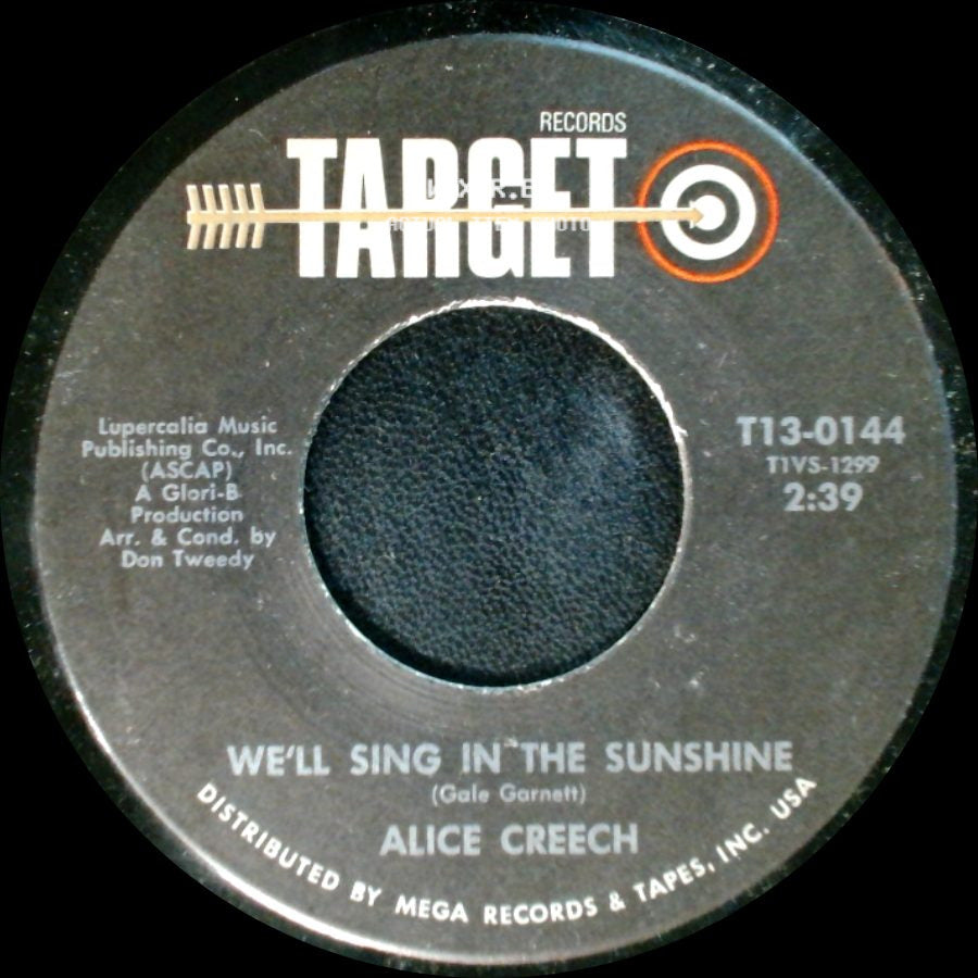Alice Creech - I Used To Cry Over You / We'll Sing In The Sunshine side B