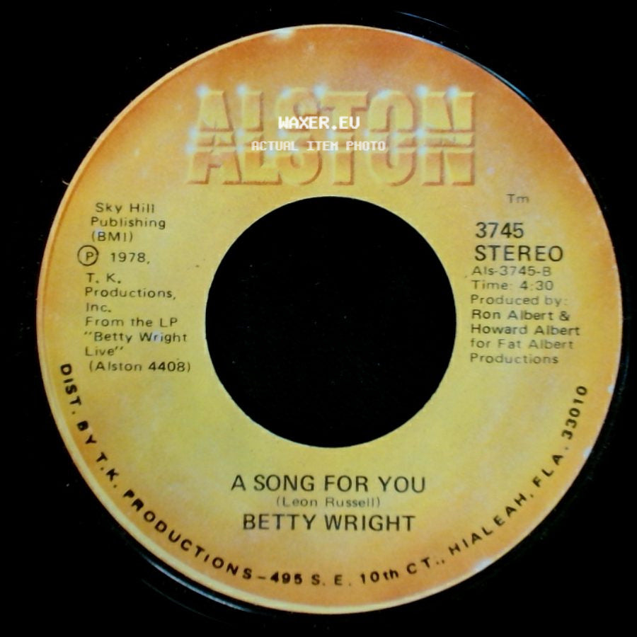 Betty Wright - A Song For You / Lovin' Is Really My Game side A