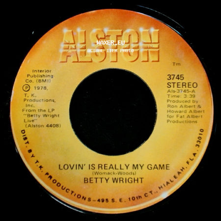 Betty Wright - A Song For You / Lovin' Is Really My Game side B