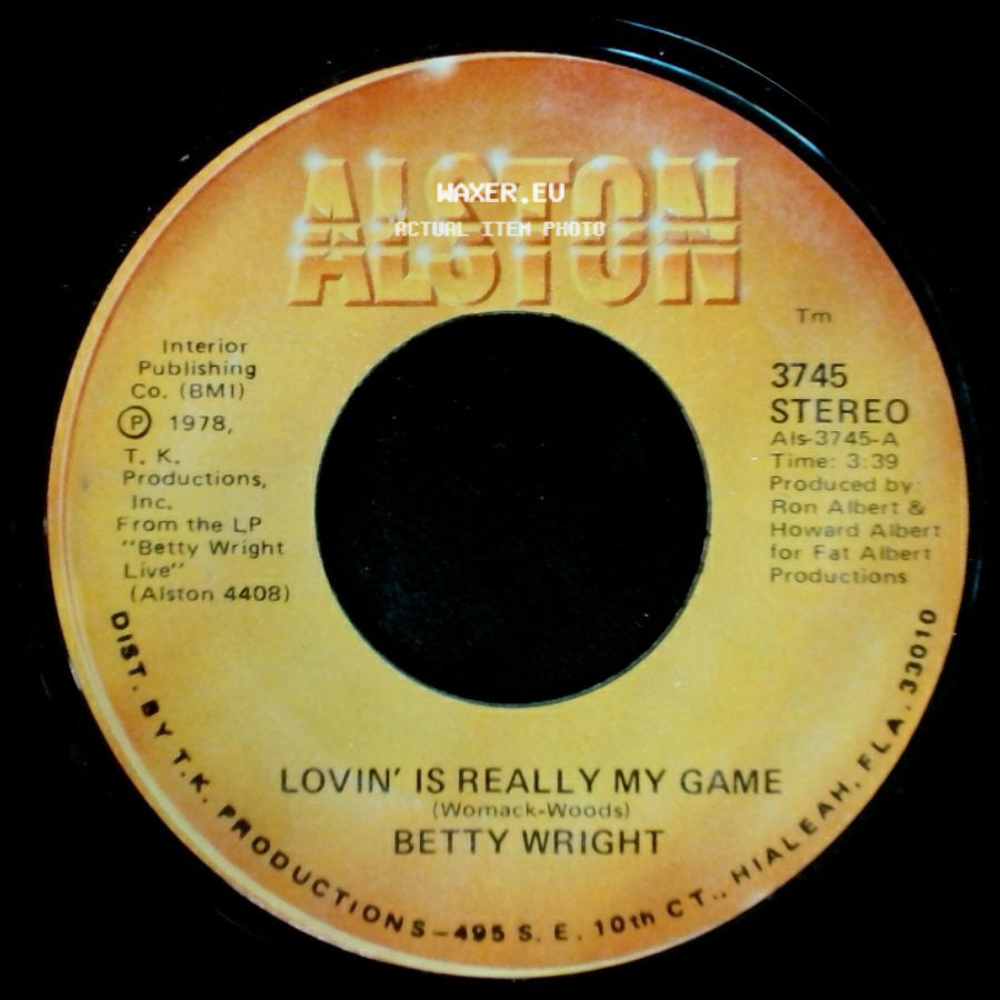 Betty Wright - A Song For You / Lovin' Is Really My Game side B