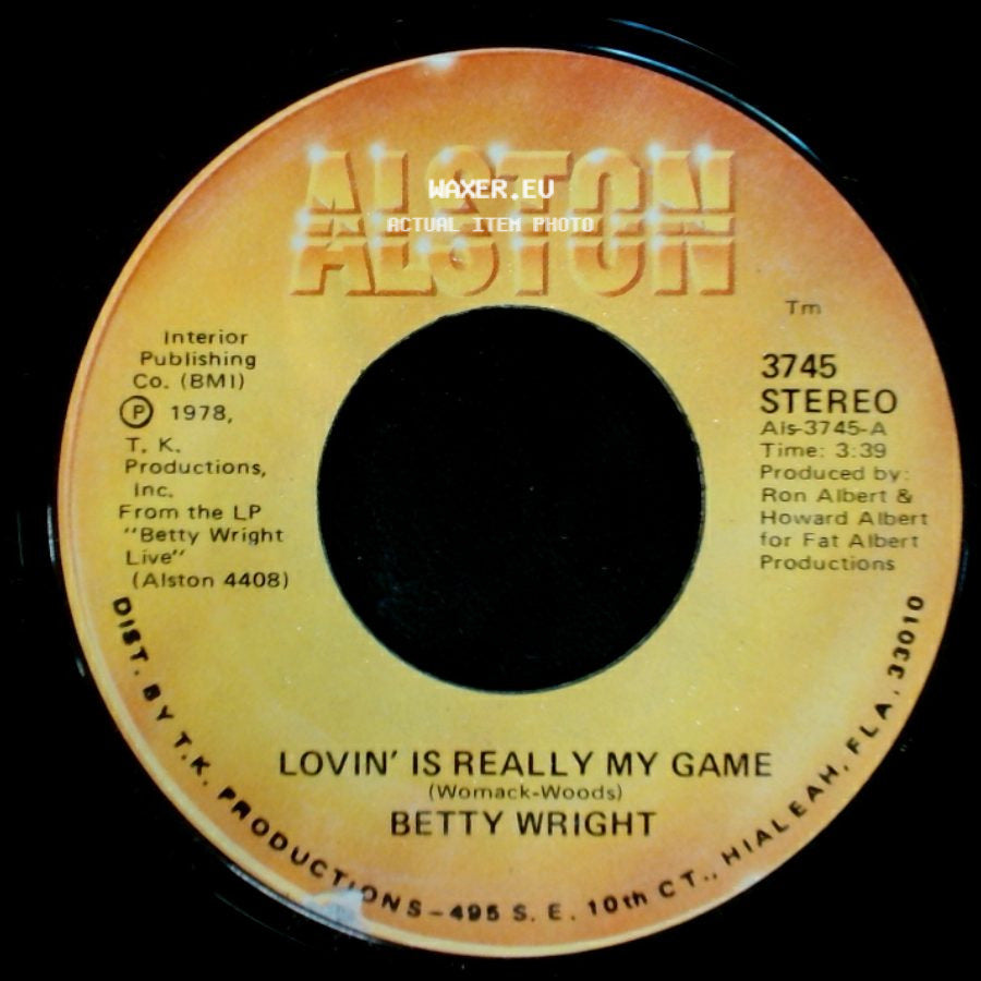 Betty Wright - A Song For You / Lovin' Is Really My Game side B