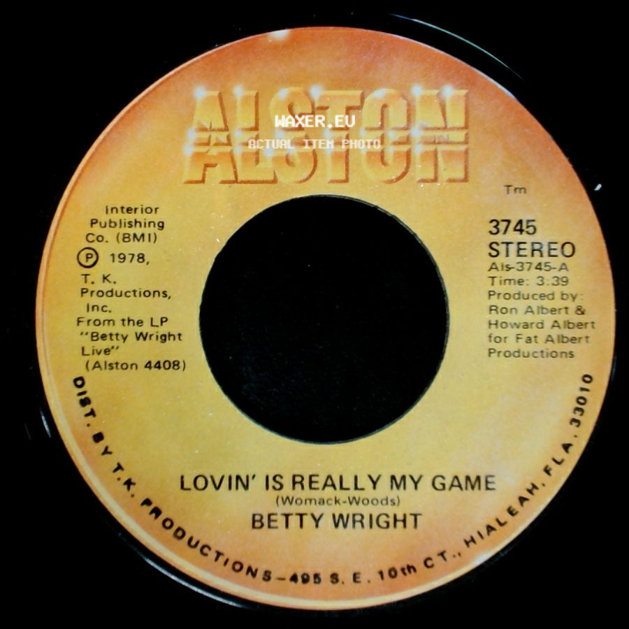 Betty Wright - A Song For You / Lovin' Is Really My Game side B