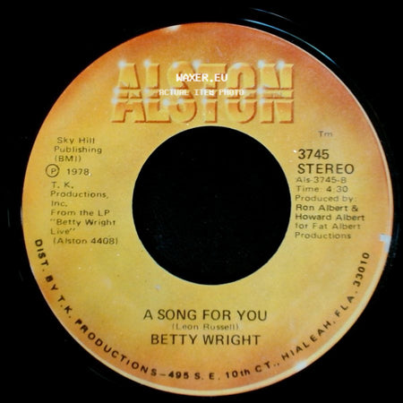 Betty Wright - A Song For You / Lovin' Is Really My Game side A