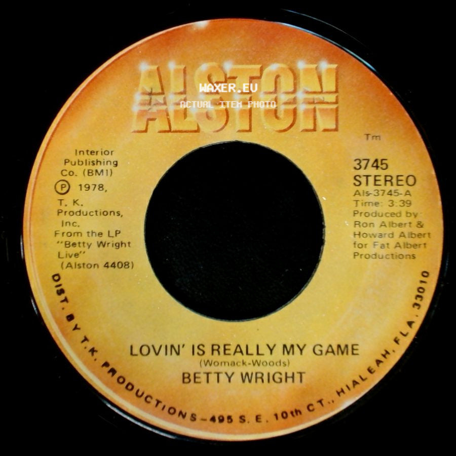 Betty Wright - A Song For You / Lovin' Is Really My Game side B