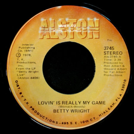 Betty Wright - A Song For You / Lovin' Is Really My Game side B