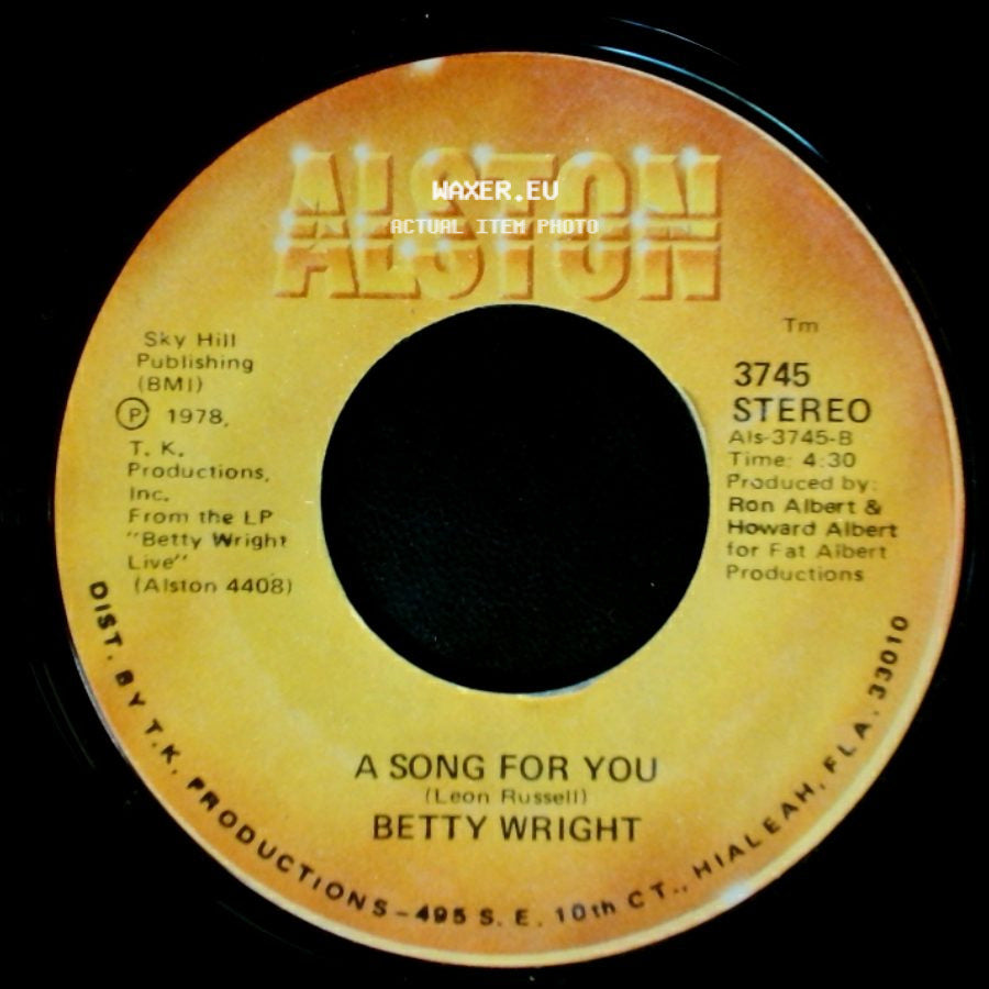 Betty Wright - Lovin' Is Really My Game / A Song For You side B