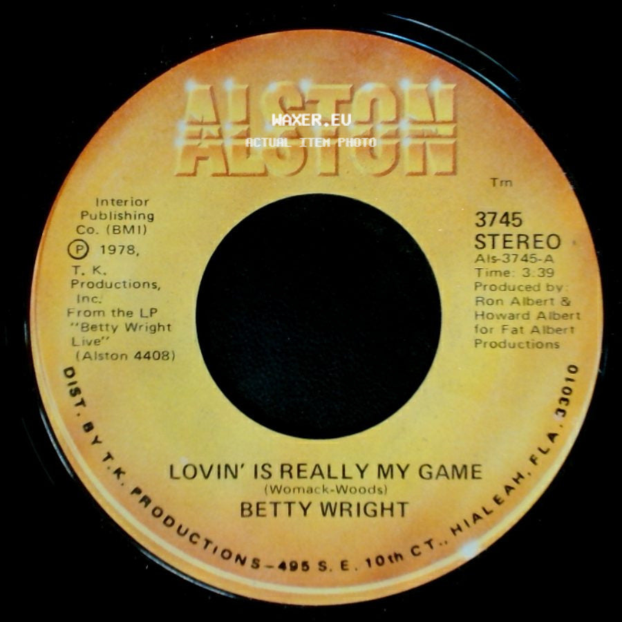 Betty Wright - A Song For You / Lovin' Is Really My Game side B