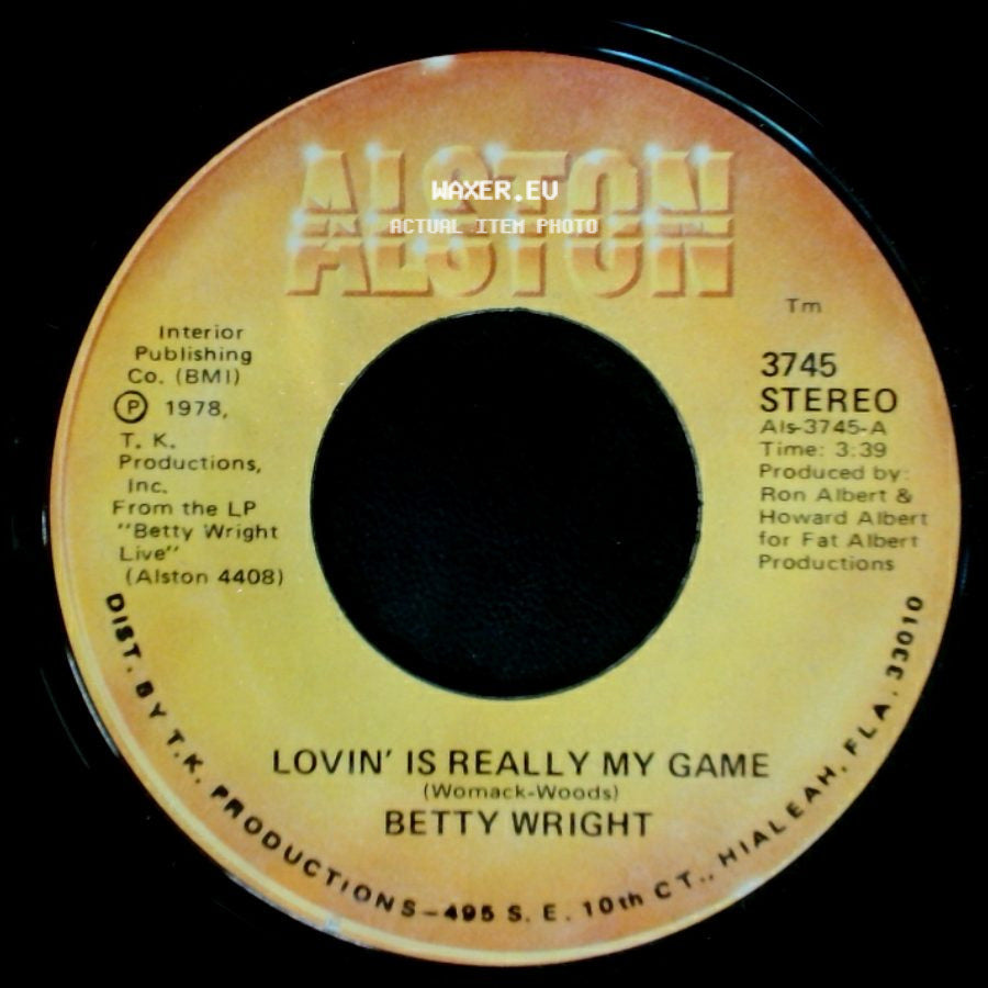 Betty Wright - A Song For You / Lovin' Is Really My Game side B