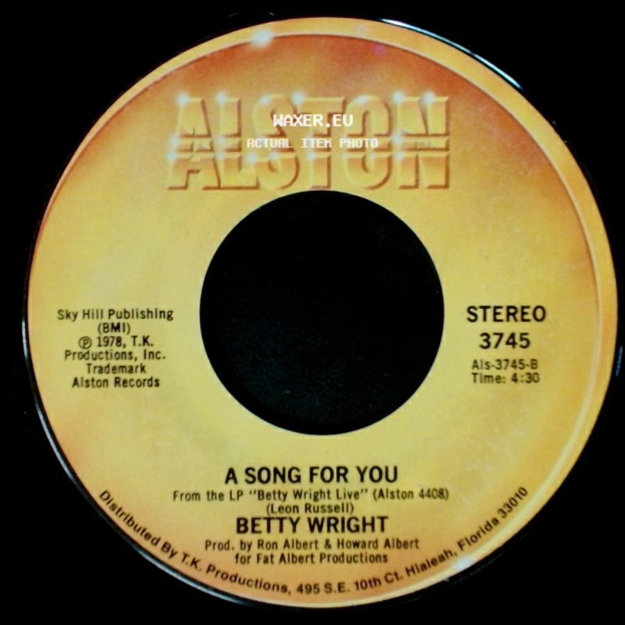 Betty Wright - Lovin' Is Really My Game / A Song For You side B
