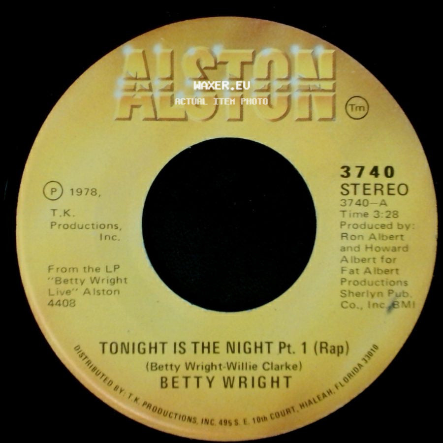 Betty Wright - Tonight Is The Night Pt. 1 (Rap) / Tonight Is The Night Pt. 2 (Song) side A